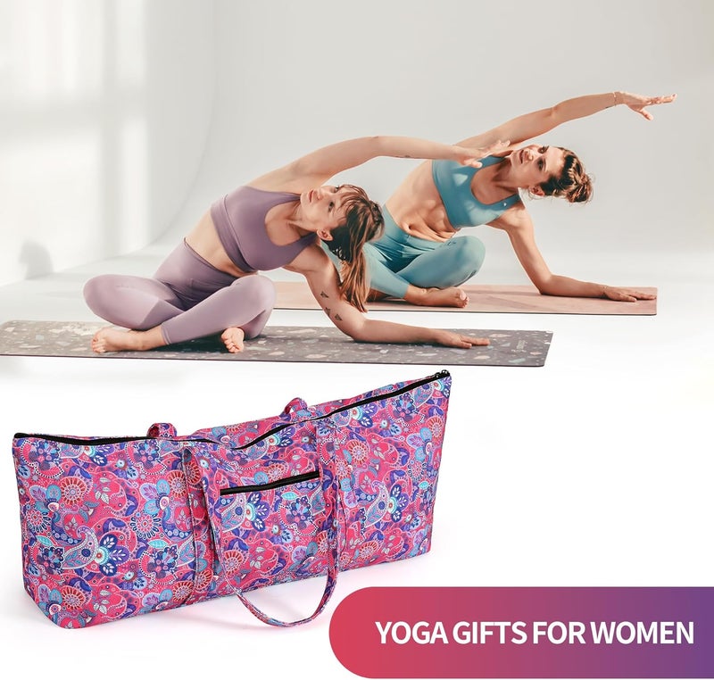 Boulder Bee | Yoga Mat Bag | Large Yoga Mat Carrier with Wet Pocket | Yoga Gifts | Gym Tote Bag for Women - Image 2